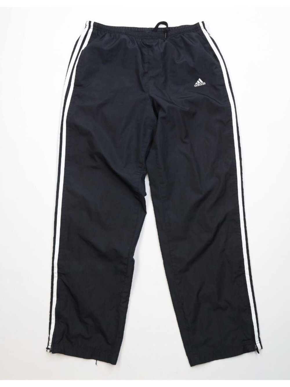 Vintage Y2K 2006 Adidas Mens Size Medium Striped Lined Windbreaker Pants Black